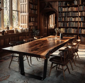 Table à manger carrée en bois massif moderne faite à la main meubles écologiques pour la décoration intérieure de la campagne - Product Image 2