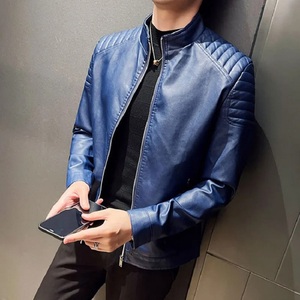 Chaqueta de moto de tendencia primavera chaqueta de cuero de moda para hombre Slim Fit Anti-viento chaquetas de moto hombres abrigo de motorista - Product Image 5