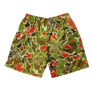Shorts pour hommes imprimés camouflage vert brun rouge motif floral respirant séchage rapide été décontracté vêtements de basket-ball - Product Image 6