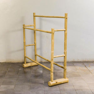 Handcrafted Bamboo Towel <b>Rack</b> Natural Freestanding Wooden Ladder Stand for Bathroom & Home Decor Made by VgreenArt Vietnam - Product Image 1