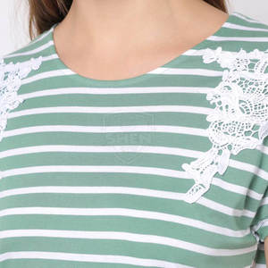 T-shirt pour femmes de qualité supérieure en gros, couleur unie, respirant, léger, 100% coton - Product Image 6