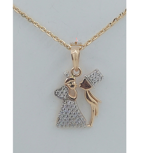 จี้ทองคำแท้ 18 กะรัต สำหรับผู้หญิง เครื่องประดับทองคำสวยงาม ดีไซน์เรียบง่าย รายละเอียดประณีต เงางามนุ่มนวล และมีเสน่ห์เหนือกาลเวลา - Product Image 2