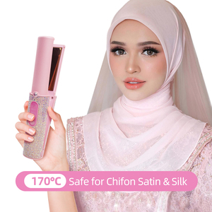 <span class=keywords><strong>Piastra</strong></span> per Capelli Mini Wireless Premium Ricaricabile USB, Riscaldamento Rapido, LED, <span class=keywords><strong>Piastra</strong></span> in Ceramica Liscia, Leggera, Senza Fili, per Uso con Hijab - Product Image 1