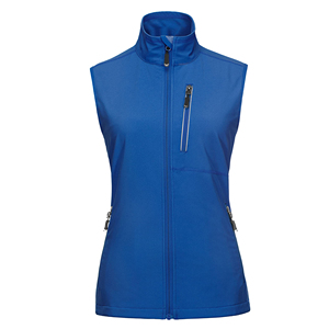 เสื้อกั๊กแฟชั่นกันลมกันน้ำสำหรับผู้หญิง  แบบซิป  คอเต่า  ผ้า softshell  ใส่ในฤดูหนาว  รับสกรีนโลโก้ - Product Image 1