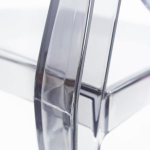 Sedie Ghost Minimaliste Trasparenti Impilabili, Set da 4, Grigio Fumo, per Sala da Pranzo ed Eventi - Product Image 3