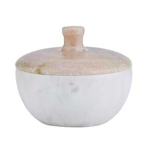 Venta al por mayor Tazón de sal y pimienta Diferentes colores y diseño de manzana Tazón de sal de mármol con tapa para la venta - Product Image 1