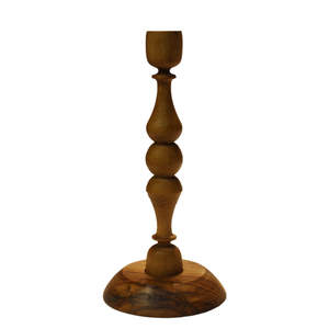 Candelabro de madera hecho a mano, alto, minimalista, rústico, decoración moderna, candelabro de madera natural para mesa, repisa, hogar - Product Image 1