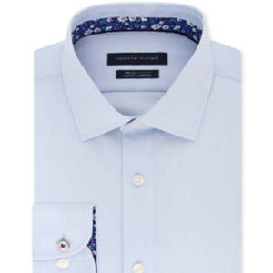 Camisa Casual Floral para Hombre Tommy Hilfiger, Azul, Popelina, Mezcla de Algodón, Corte Ajustado, Antiarrugas, Tallas 34-35 - Product Image 2