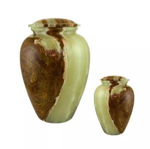 Urnes funéraires de crémation en aluminium multicolore aspect onyx classique fini brillant pour humains adultes et animaux domestiques cendres urnes mémorables - Product Image 5