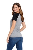 T-shirt pour femme, style Lolita d'été, imprimé, broderie, coupe ajustée, manches courtes, col rond, tissu en spandex/coton, anti-rétrécissement, respirant