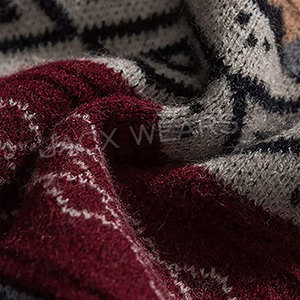 Pull de Noël solide personnalisé pour hommes Pull de Noël épais tricoté d'automne et d'hiver - Product Image 4