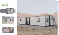 Maison conteneur extensible de luxe moderne de 40 pieds, villa modulaire préfabriquée, cabane portable