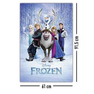 Affiche sur toile de style moderne Frozen Cast avec cadre noir pour décoration murale - Product Image 2