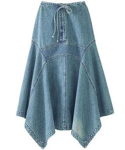 OEM High Quality Wholesale Custom Denim Cotton Midi <b>Skirt</b> <b>Straight</b> High Waist Natural Breathable Ladies Jeans Button Streetwear - Product Image 6