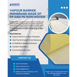 Membrana de vapor Kosite para techos industriales, revestimiento de polipropileno (PP) y polietileno (PE) no tejido, membrana impermeable para aislamiento de techos, paredes y pisos. - Product Image 6