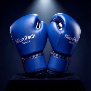 Gants d'entraînement de boxe MicroTech Sports en cuir synthétique durable pour la salle de sport, le sparring, la remise en forme et l'entraînement - Product Image 1