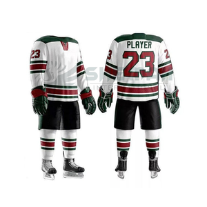 2025 conjunto de uniforme de hockey sobre hielo para hombres hecho al por mayor diseño de logotipo personalizado uniforme de hockey sobre hielo para hombres transpirable con precio barato para la venta - Product Image 1