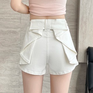 shorts for women summer new straight <b>leg</b> denim shorts for women with holes women personality rough edges street hot pants - Product Image 1