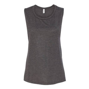 Womens Pima Cotton <b>Sleeveless</b> Loose Tank Tops Athletic Crew Neck Gym Yoga Exercise <b>Shirts</b> - Product Image 4