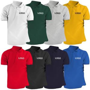 เสื้อกอล์ฟผู้ชายขายส่ง พิมพ์ลายปักโลโก้ตามสั่ง ผ้าฝ้ายผสมใยไผ่ ระบายอากาศได้ดี น้ำหนัก 180 กรัม แบบยูนิฟอร์ม - Product Image 1