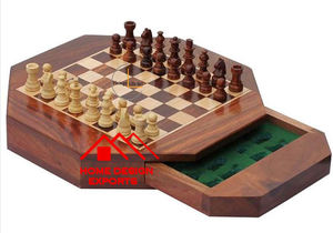 Latest Design Decorative <b>Wooden</b> <b>Chess</b> <b>Board</b> With <b>Wooden</b> Coins Handmade <b>Chess</b> <b>Wooden</b> <b>Chess</b> <b>Board</b> - Product Image 2