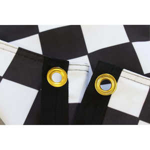 Bandera de Carreras a Cuadros en Blanco y Negro de 12x18 Pulgadas, Poliéster Resistente de Doble Cara con 2 Ojales de Latón, para Fiestas de Autos de Carrera - Product Image 5