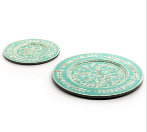 Juego de bandejas con incrustaciones de resina ecológicas modernas y elegantes, plato de servicio pulido duradero para fiestas, cajas de servicio de frutas secas y nueces - Product Image 5