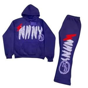 Survêtements de haute qualité sweat à capuche évasé et ensemble de pantalons unisexe survêtements et survêtements empilés - Product Image 5