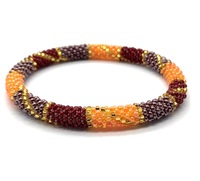 Bracelet en perles de verre artisanales de luxe, plaqué semi-précieux, fait main au Népal, de qualité supérieure, durable, bracelets tendance