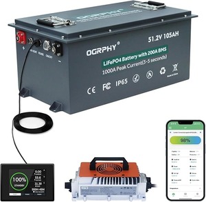 Batería de Litio de 48V para Carro de Golf Recién Llegada, BMS de 200A (Corriente Pico de 1000A), con Monitor Táctil y Aplicación Móvil - Product Image 1