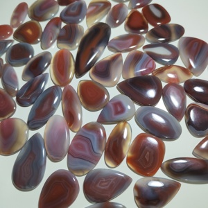 Cabujón de Ágata Natural de Botsuana de Alta Calidad, Piedra Preciosa Lisa para Sanación Energética, 32-70mm, 6-24g, para Fabricación de Joyas, Suministro al por Mayor - Product Image 4