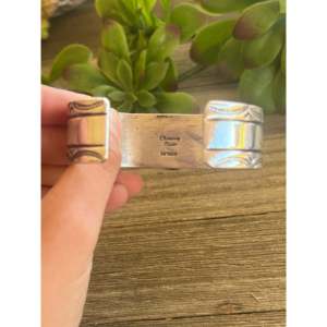 Fashion Cuff Bracelet-Chimney Butte Pink Conch & Sterling Silver - Product Image 5
