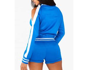 <b>Women's</b> Plus Size Zip-Up Track Suit Custom Logo Wholesale Streetwear <b>Short</b> Set for Summer Jogging 2 Piece <b>Women's</b> Jogging Suits - Product Image 3