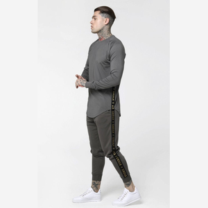 T-shirt à manches longues uni pour hommes vente en gros de vêtements pour hommes T-shirt à manches longues et col rond de haute qualité et taille - Product Image 2