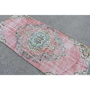 Vintage 3.7 X 7.6ft tapis turc classique rose vert Patchwork laine tapis pour salon décorations 4m largeur Latex support 9x12 - Product Image 4