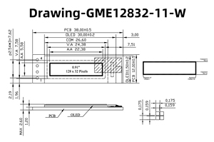 0.91 inch OLED hiển thị 128x32 ssd1306 điều khiển I2C Giao diện 4-pin Trắng/Xanh/Vàng modul - Product Image 3