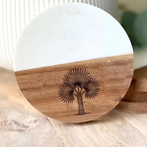 Reposapiés para bebidas de árbol de Venta caliente con diseño botánico minimalista elegante soporte para bebidas de palmera para decoración tropical del hogar - Product Image 1