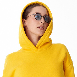 Sudadera con capucha corta clásica para mujer con logotipo personalizado estampado bordado ropa informal OEM ODM proveedor directo de fábrica del fabricante - Product Image 2