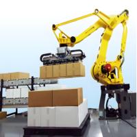 Bras robotisé industriel FANUC M-710iC/45M à 6 axes avec pince, charge utile de 45 kg, pour poste de palettisation de cartons