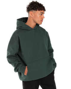 Sudadera con Capucha Rosa Extra Grande para Hombre, Color Sólido, Felpa, Corte Regular, Ropa Urbana de Otoño - Product Image 5