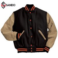 Veste de baseball en cuir PU noir de haute qualité personnalisée, logo en relief, style universitaire, parka réversible imperméable pour homme, été