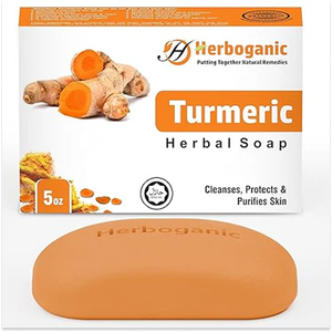 สบู่ขมิ้นออร์แกนิคแบรนด์ส่วนตัว ผลิตด้วยมือแบบสกัดเย็น สำหรับผิวเปล่งประกาย - Product Image 4