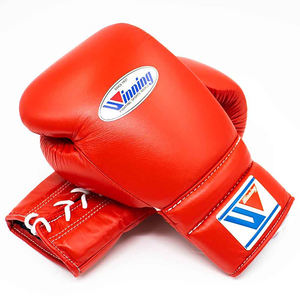 ถุงมือมวยหนัง MMA แบบ100% สำหรับการแข่งขันคิกบ็อกซิ่งถุงมือชกมวยสีแดงสั่งทำ - Product Image 2