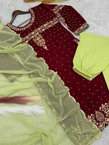 Quick Dry <b>Indian</b> Pakistani Salwar <b>Kurta</b> Bollywood Dress Wedding Clothing Type Party Wear Suit - Product Image 4