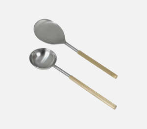 Ensemble de service portable en acier inoxydable et laiton ensemble de 2 pièces bas quantité minimale de commande fabricant de produits personnalisés de qualité supérieure grossiste - Product Image 2