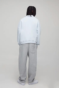 Veste de style universitaire toutes couleurs 2025 Bleu surdimensionnée pour homme à fermeture éclair avec capuche Hiver Blanc 100% coton respirant Imprimé Teint uni - Product Image 2