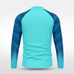 เสื้อออกกำลังกายผู้ชายแบบมีซิป 4 ส่วน พิมพ์ลาย กลับด้านได้ ระบายเหงื่อ น้ำหนักเบา เหมาะสำหรับกิจกรรมกลางแจ้ง - Product Image 4