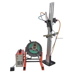 loading 100kg 200kg Rotating Table Positioner Rotary Welding Machine And Pneumatic Tailstock