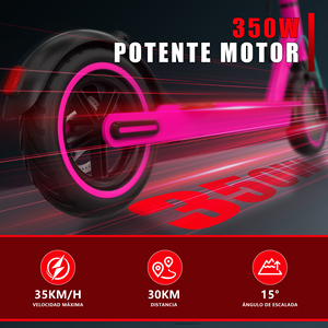 Scooter elettrico con Asiento Restsuko 35 km/h Plegable 7.8 A.H colore Rojo - Product Image 5