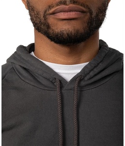 Sweat-shirts à capuche tricotés respirants personnalisés de haute qualité pour hommes, en coton biologique, anti-rétrécissement, durables, unis, vierges ou imprimés - Product Image 3